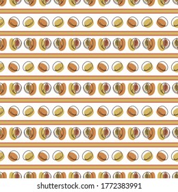 Banda de melón de fondo sin foco. Patrón de alimentos para niños neutros desde el punto de vista del género. Sencillo y caprichoso color de la tierra mínimo de 2 tonos. Papel tapizado para bebés o decoración de jardinería decorativa de boho por todas partes. 