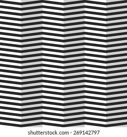 Seamless Background. Horizontal Zigzag Line. Vector Pattern