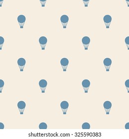 Seamless Background with hot air balloons retro, vintage.