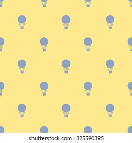 Seamless Background with hot air balloons retro, vintage.
