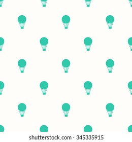 Seamless Background with hot air balloons retro, vintage.