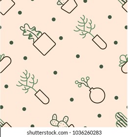 Seamless background with house flowers