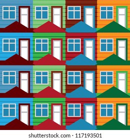 seamless background houses