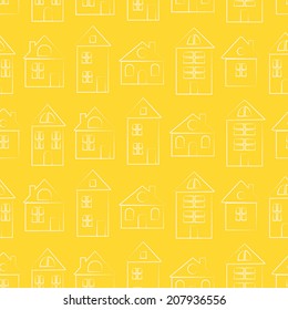 Seamless background with houses