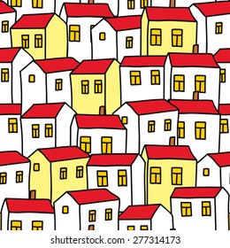 Seamless background houses