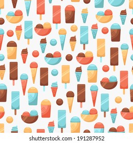 Seamless Background with ice cream