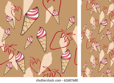 seamless background with ice cream