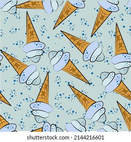 Seamless background. Ice cream. Pattern for packaging, children's clothing.