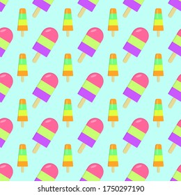 Fondo de helado sin foco. Ilustración vectorial.