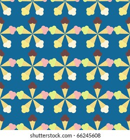 seamless background with ice creams