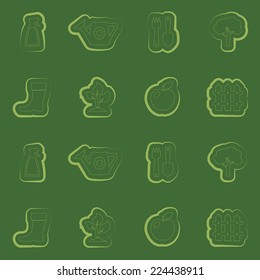 seamless background with icons of Horticulture