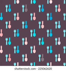 seamless background with icons of Horticulture