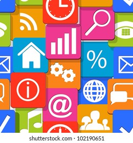 Seamless background of the icons for a smartphone