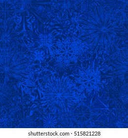 Seamless background - icy evening window. Blue ice. Abstraction. Vector.