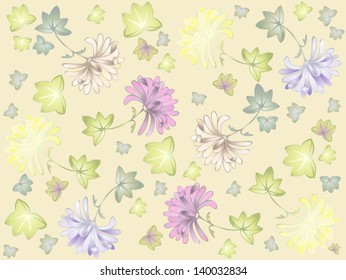 Seamless background. Illustration daisies.
