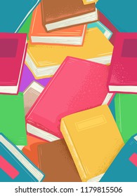 Ilustración de fondo sin inconvenientes de diferentes libros