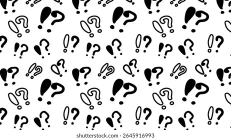 Ilustración de fondo transparente de signo de exclamación y signo de interrogación