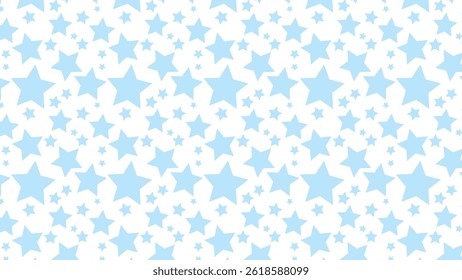 Ilustración de fondo sin fisuras de estrellas azules sobre fondo blanco