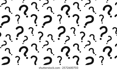 Seamless background illustration with question marks.