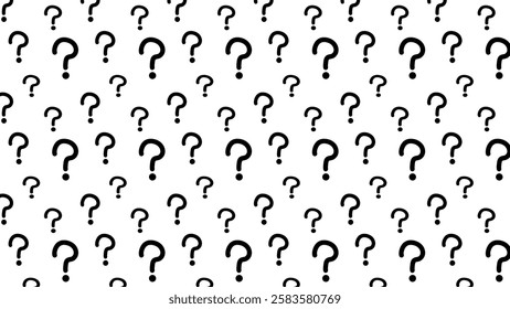 Seamless background illustration with question marks.