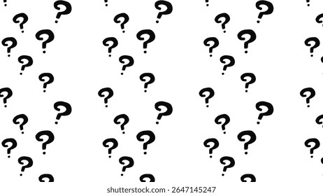 Seamless background illustration with question marks.