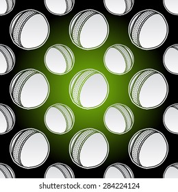 Seamless background illustration of repeating cricket balls