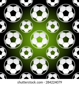 Seamless Background Illustration Of Repeating Soccer Football Balls