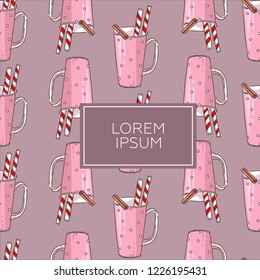 Seamless background with illustrations of coffee Cup and coffee beato