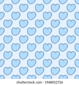 Seamless background image blue heart pattern