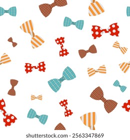 Seamless background image of bow ties, background wallpaper of bow ties. Vector, cartoon illustration. Vector.