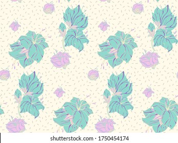 Imagen de fondo perfecta con elementos brillantes y de colores. Patrón temático de verano con jardín y pétalos. Hermoso fondo.