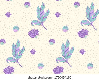 Seamless background image with bright and colored elements. Summer theme pattern with  flowerbed and  garden. Beautiful background.