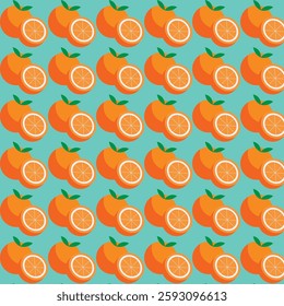Seamless background image colorful tropical fruit citrus orange