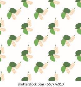 Seamless background image colorful tropical fruit white mulberry