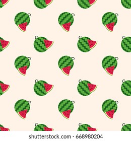 Seamless background image colorful tropical fruit water melon