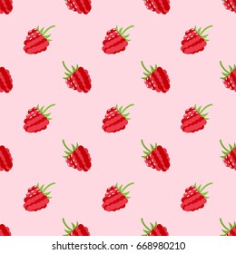 Seamless background image colorful tropical fruit raspberry