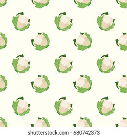 Seamless background image colorful vegetable food ingredient white cauliflower