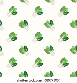 Seamless background image colorful vegetable food ingredient bok choy