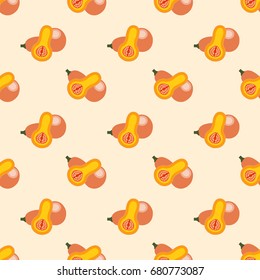 Seamless background image colorful vegetable food ingredient butternut sqaush