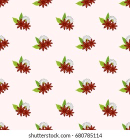 Seamless background image colorful vegetable food ingredient anise
