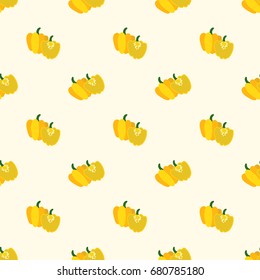 Seamless background image colorful vegetable food ingredient yellow Scotch bonnet pepper