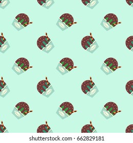 Seamless background image colorful watercolor texture ice cream pattern