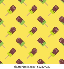 Seamless background image colorful watercolor texture popsicle pattern