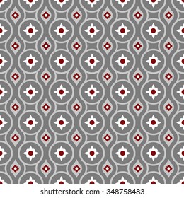 Seamless background image of grey round geometry white flower pattern.
Background image of vintage grey round geometry white flower pattern.
