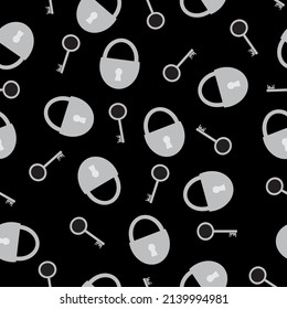 seamless background image of locks and keys arranged randomly