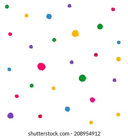 Seamless background, image many colored circle, vector watercolor