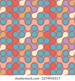 The seamless background image of metaball shapes is pastel colorful.