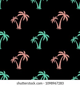 Seamless background with the image of palm trees. Vector. simple pattern. Summer. Vector illustration.