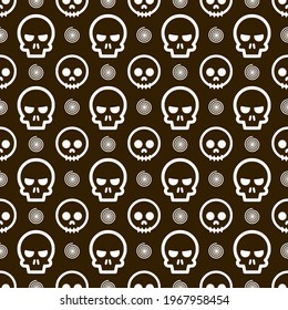 Seamless background image pattern skull pattern