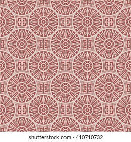 Seamless background image of round cross leaf geometry chain